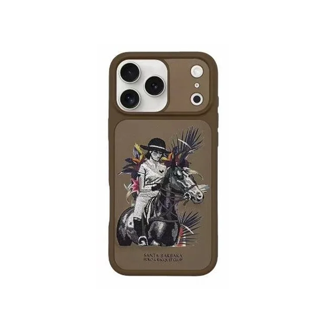 Case Santa Barbara Polo & Racquet Club Cedric Series Case Elegant Horse Embroidery Design for iPhone 17 Pro