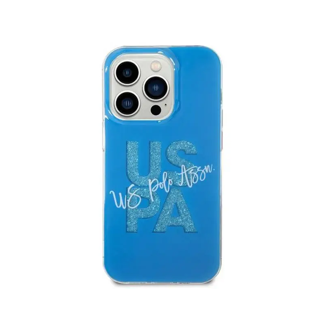 Case U.S.Polo Assn. IML Glitter Script Hard Case for iPhone 14 Pro