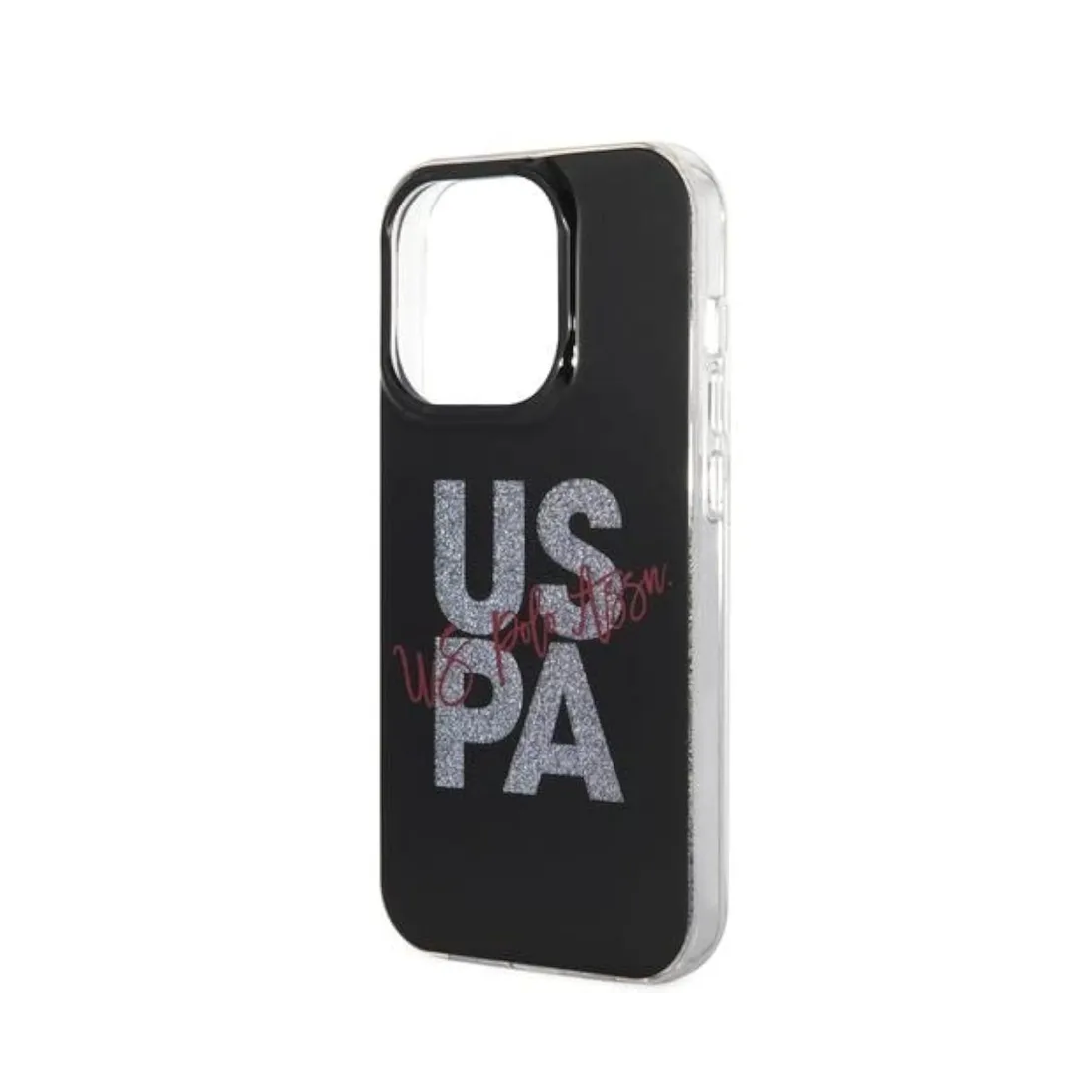 Case U.S.Polo Assn. IML Glitter Script Hard Case for iPhone 14 Pro Max