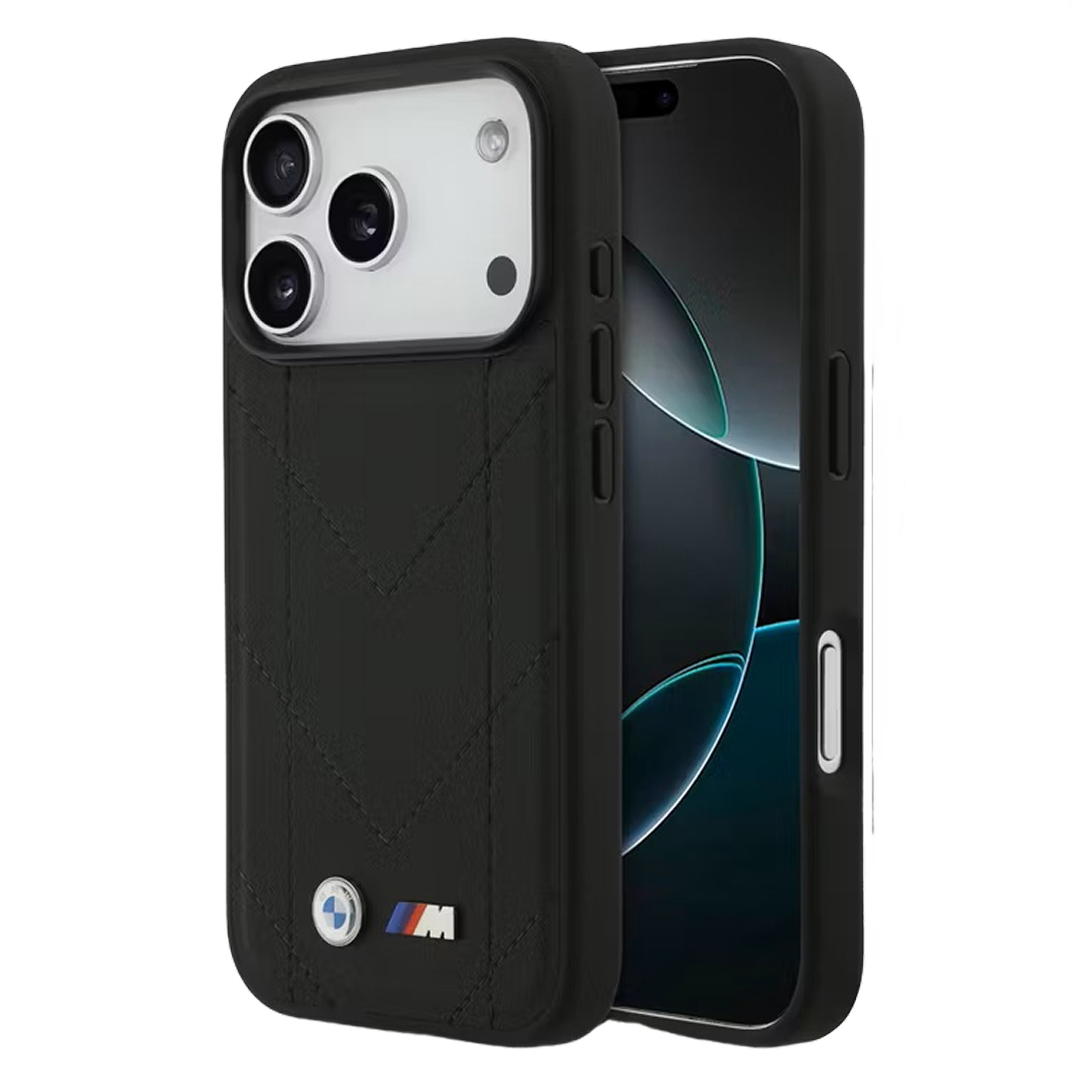 Case iPhone 17 Pro BMW Magsafe PU Quilted Leather Metal Logo