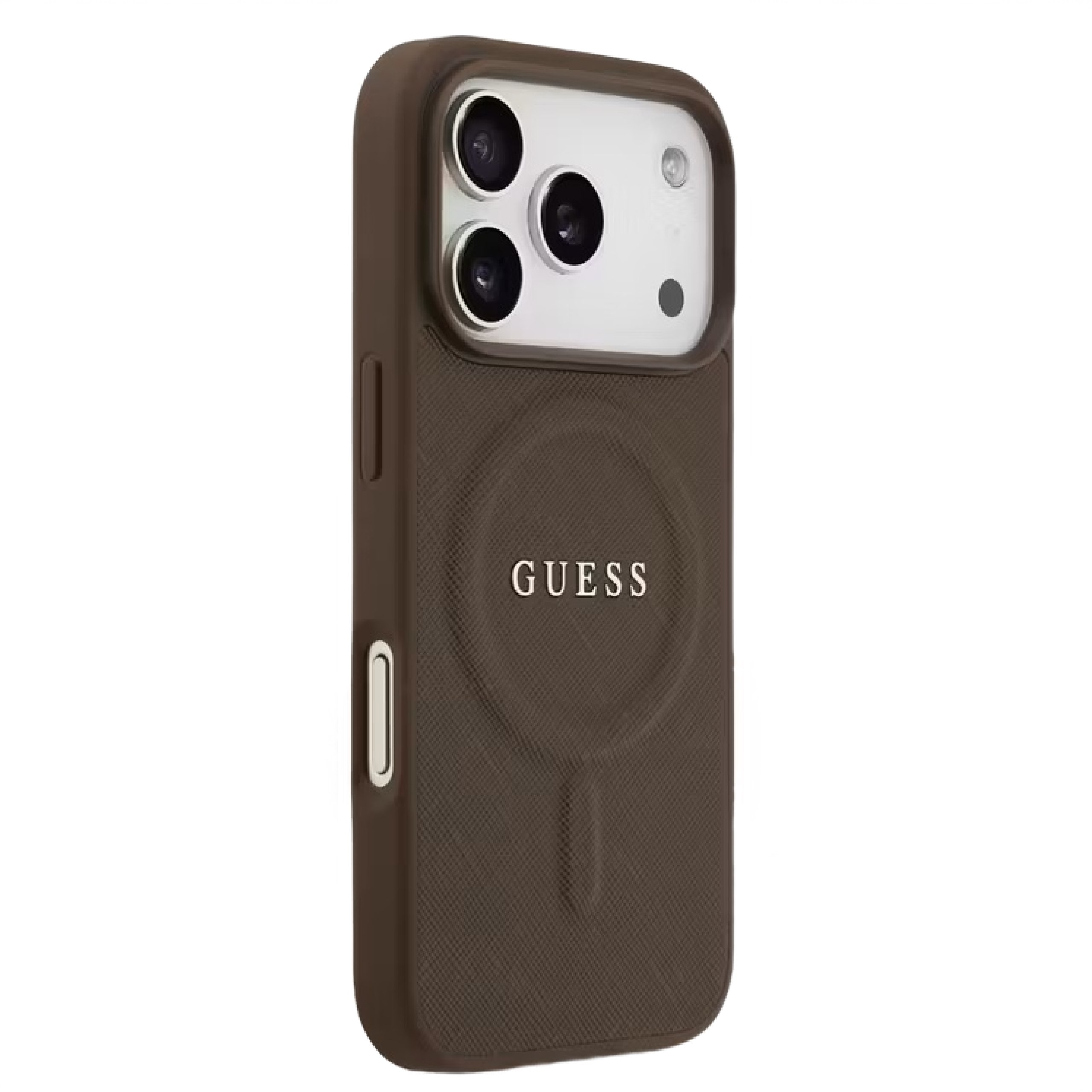 Case iPhone 17 Pro Max Guess Magsafe PU Saffiano Leather Classic Logo