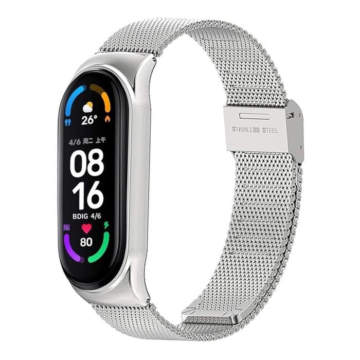 Mi Band 5/6 Metal Strap Milanese-Silver
