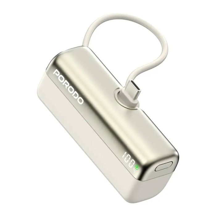 Porodo Pocket Volt 5000mAh Type-C Power Bank PDPBFCH089 White