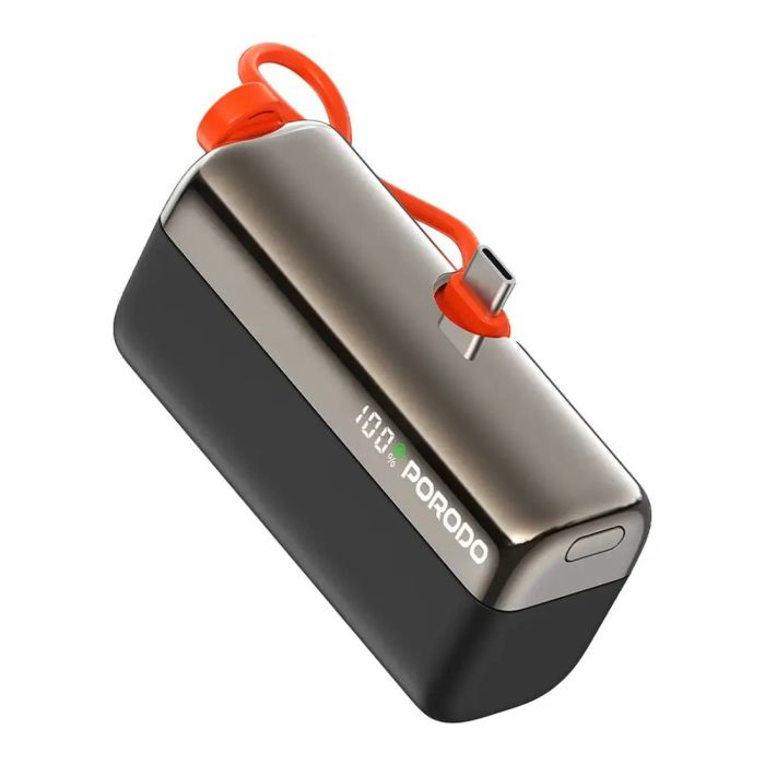 Porodo Pocket Volt 10000mAh Type-C Power Bank PDPBFCH090 Black