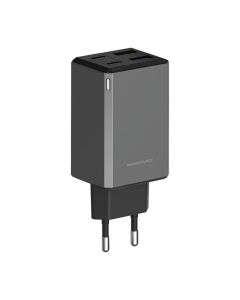 Լիցքավորիչ Powerology 65W GaN Multi-Port Travel Adapter PWCUQC064