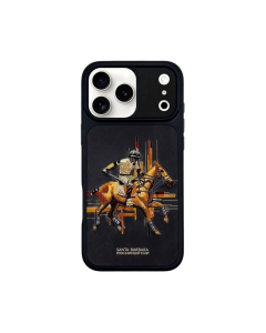 Santa Barbara Polo & Racquet Club Cedric Series Case Elegant Horse Embroidery Design for iPhone 17 Pro Max