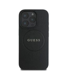 Պատյան iPhone 16 Pro Max Guess Magsafe PU Grained Hard Gold Ring 