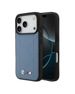 Պատյան iPhone 17 Pro BMW Magsafe PU Quilted Leather Metal Logo 