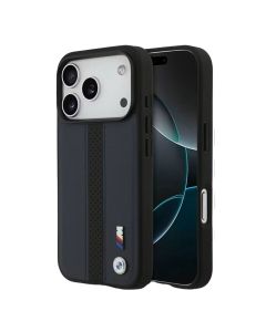Պատյան iPhone 17 Pro Max BMW PU Leather Perforated Stripes Metal