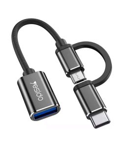 Փոխադրիչ Yesido GS02 2in1 OTG