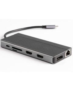 Փոխադրիչ Powerology 13in1 USB-C Hub 4K HDMI Type-C 100W PD P131HBCGY