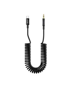 Լիցքավորման լար Porodo Type-c to Aux Coil Cable 1.2m PD-CAXCC-BK