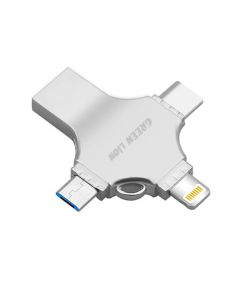 Փոխադրիչ - կրիչ Green Flash Drive 4in1 USB 256gb Silver GN4IN1USB256SL