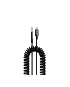 Լիցքավորման լար Porodo Aux to Lightning to Aux Coil Cable 1.2m PD-LAXCC-BK