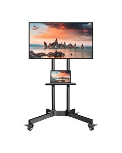 Հեռուստացույցի Կախիչ DG Tech DG60B FS Mobile/Rolling TV Cart with Lockable Wheels, Floor TV Stand 32-75