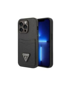Պատյան iPhone 14 Max Guess Saffiano Double Card Hard Trangle Case