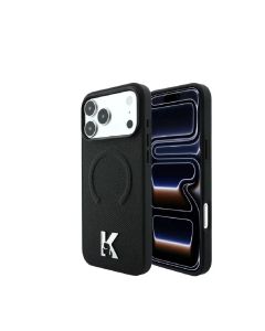Պատյան iPhone 18 Pro Karl Lagerfeld Grained PU Hard Cover with Embossed Ring & Kameo Logo