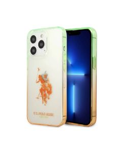 Պատյան U․S․ Polo ASSN PC/TPU Case With Dyed Bumper & Horse Logo Transparent for iPhone 14 Pro