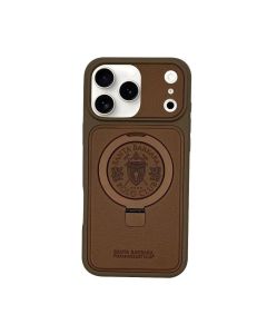 Պատյան U.S. Santa Barbara Polo & Racquet Club Primo Series Leather Magsafe Stand Case  for iPhone 17 Pro
