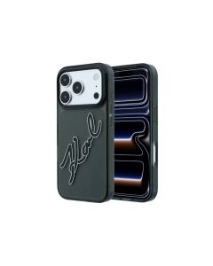Պատյան iPhone 18 Pro Max Karl Lagerfeld IML Big Signature Resin Metal Frame