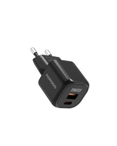 Լիցքավորիչ Porodo PD20W + USB EU GaN QC3.0 Dual Port Wall Fast Charger PDFWCH060C