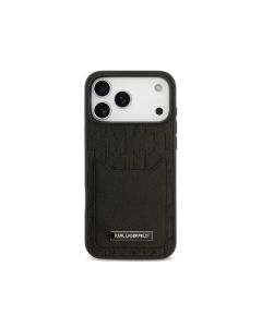 Պատյան iPhone 18 Pro Max Karl Lagerfeld PU Grained Back Cover Card Holder & Monogram Hot Stamped Pattern