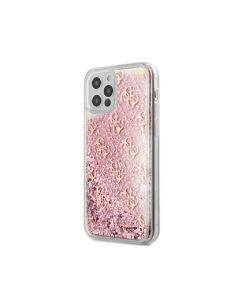 Պատյան iPhone 12/12 Pro GUESS Pink Liquid Glitters