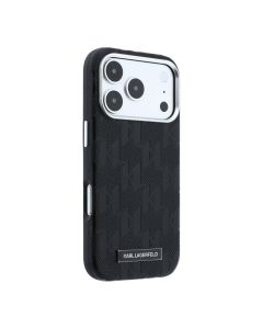 Պատյան iPhone 18 Pro Karl Lagerfeld HC MagSafe  Grained Leather Hard Mono Resin Logo