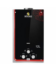 Գազային ջրատաքացուցիչ SOLIDO JSD-H17 (1550) 12L Black Glass