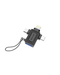 Փոխադրիչ  Porodo USB-A to Lightning Micro & Type -C Adapter PD-CBL00025