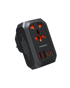 Լիցքավորիչ Porodo 2500w Eu Pin Travel Adapter