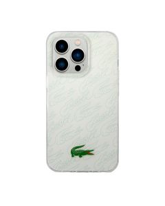 Lacoste Hard Case IML Double Layer & Dyed Bumper Signature Pattern for iPhone 14 Pro
