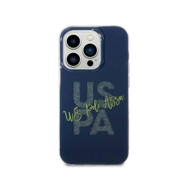 Case U.S.Polo Assn. IML Glitter Script Hard Case for iPhone 14 Pro