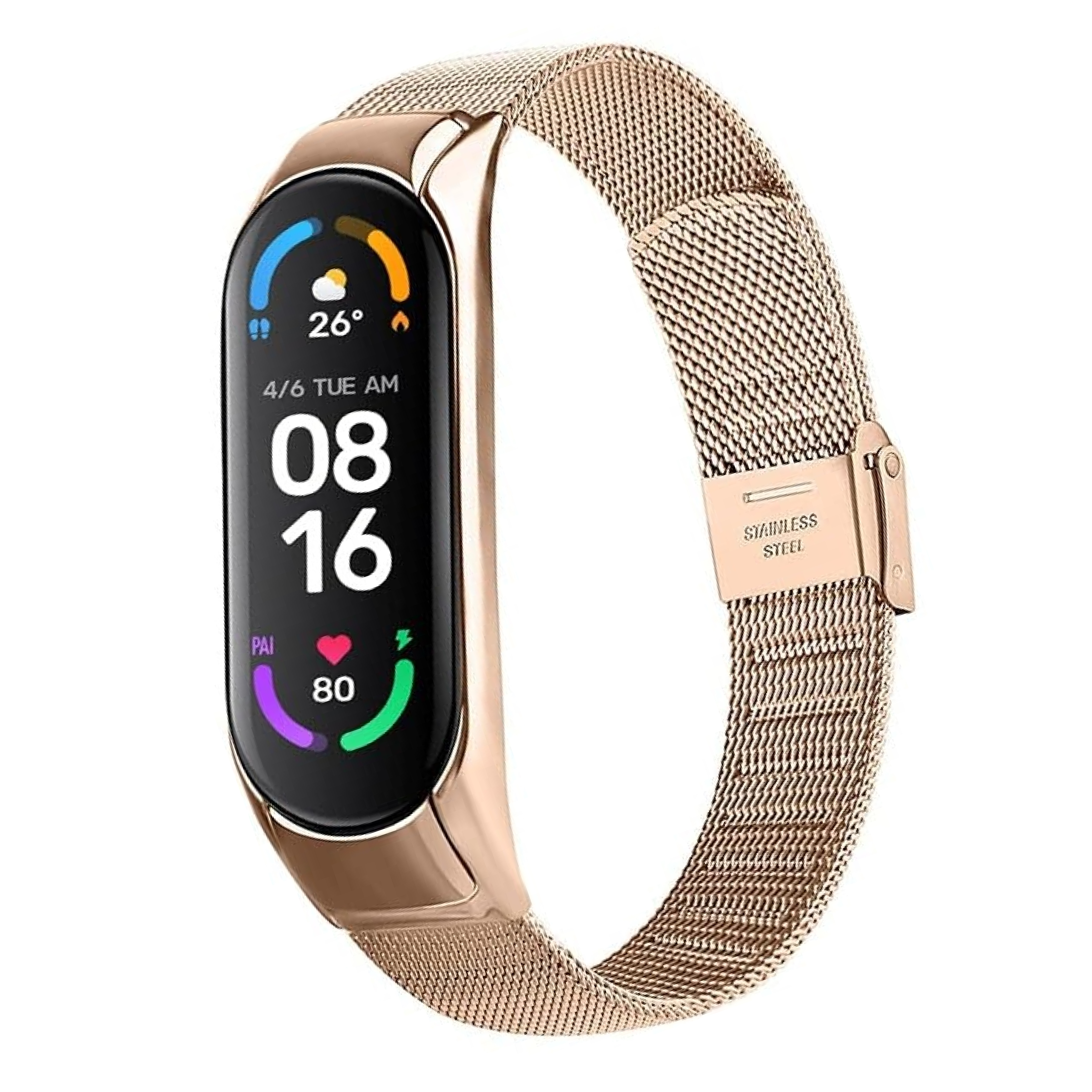 xiaomi Mi Band 5/6 Metal Strap Milanese-Pink