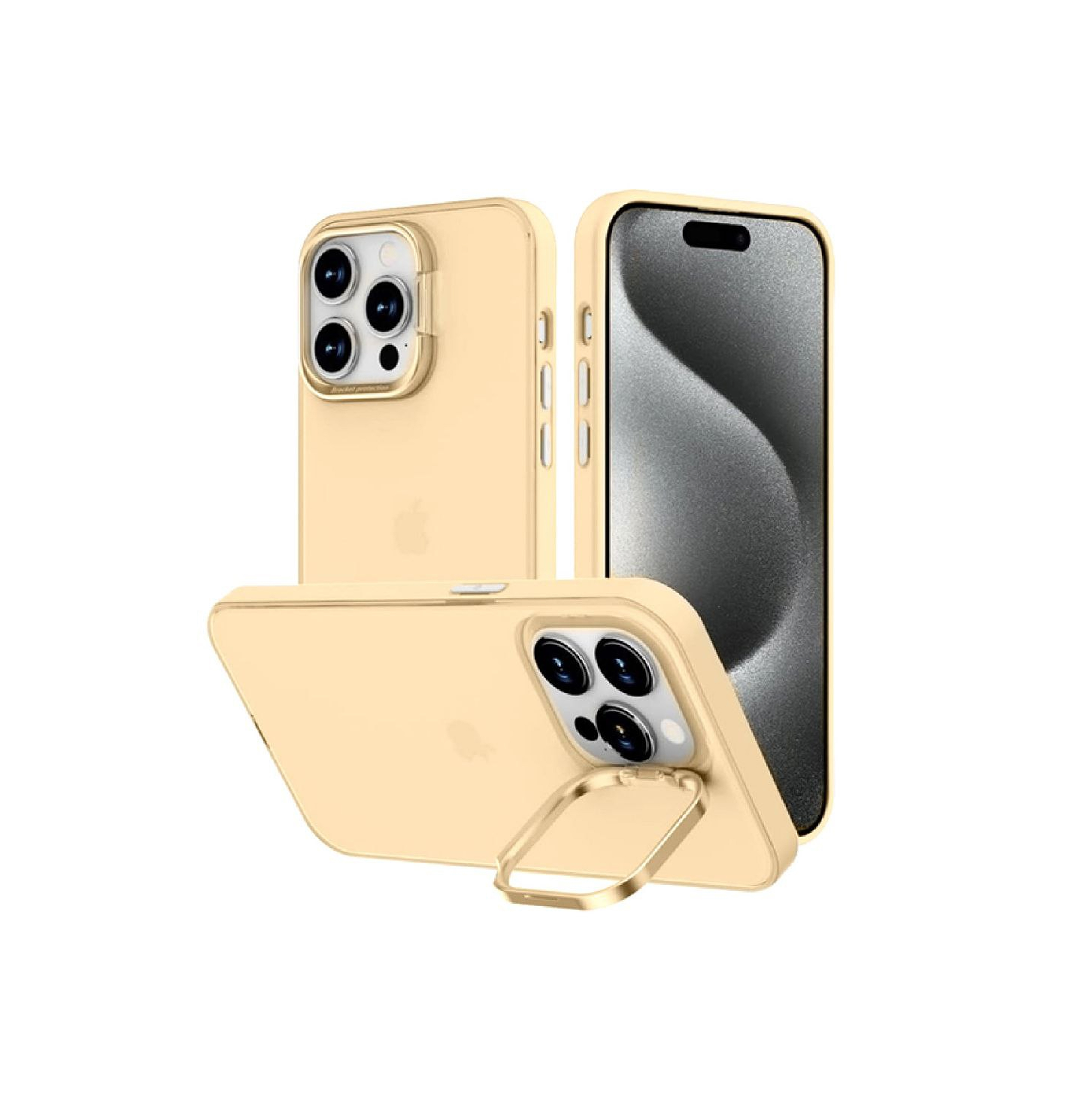 Case iPhone 15 pro J-CAse Creative Matte+Stand colors