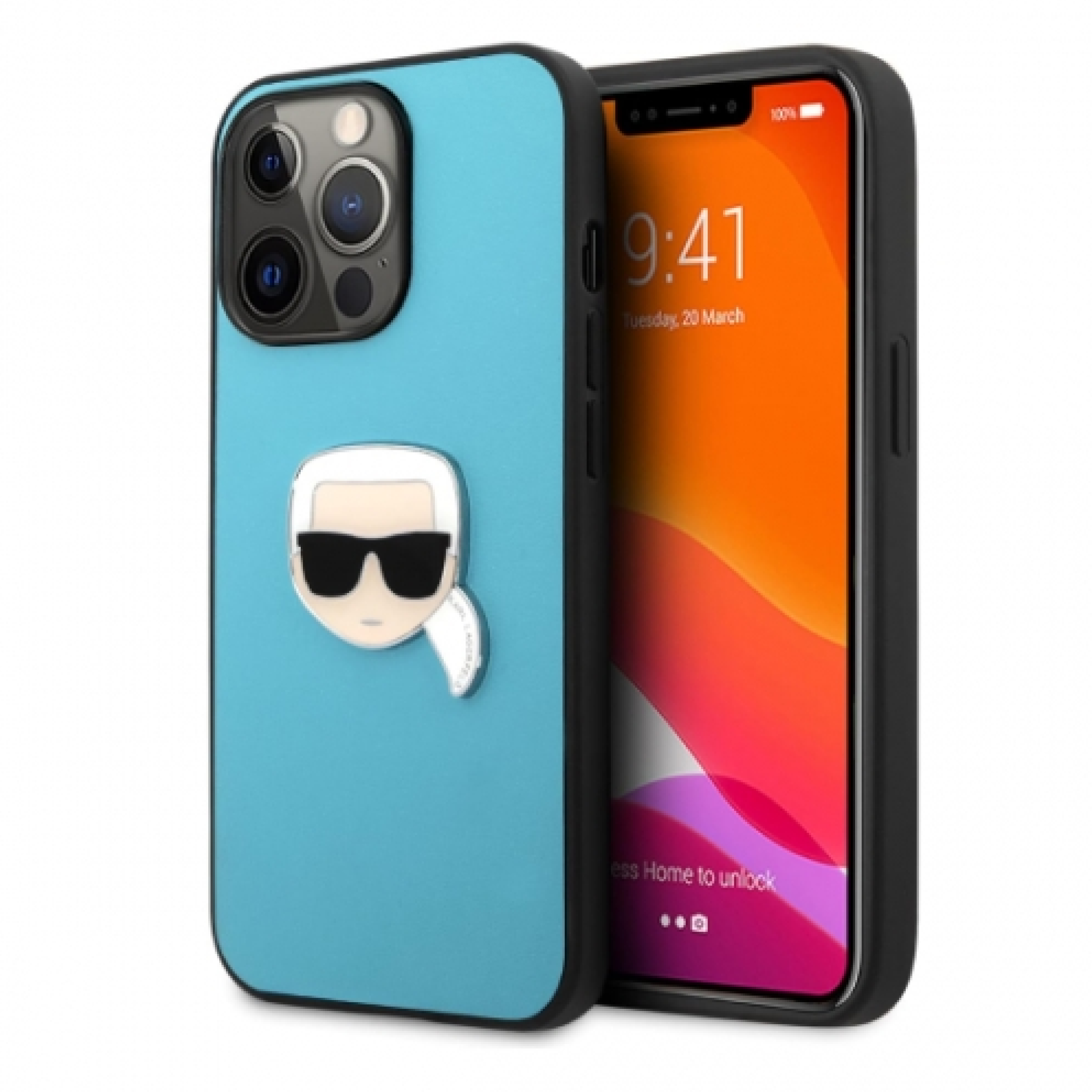 Case iPhone 13 Karl Lagerfeld Head Metal Logo