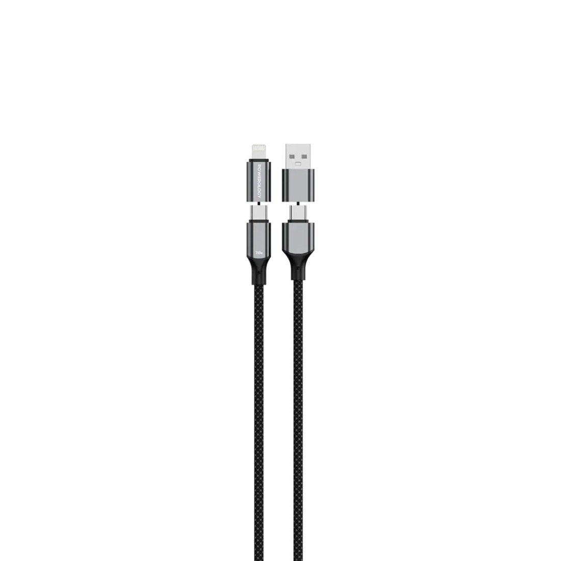 Charging cable Powerology 4-In-1 Charging & Data Transfer Cable PWMHZA240W