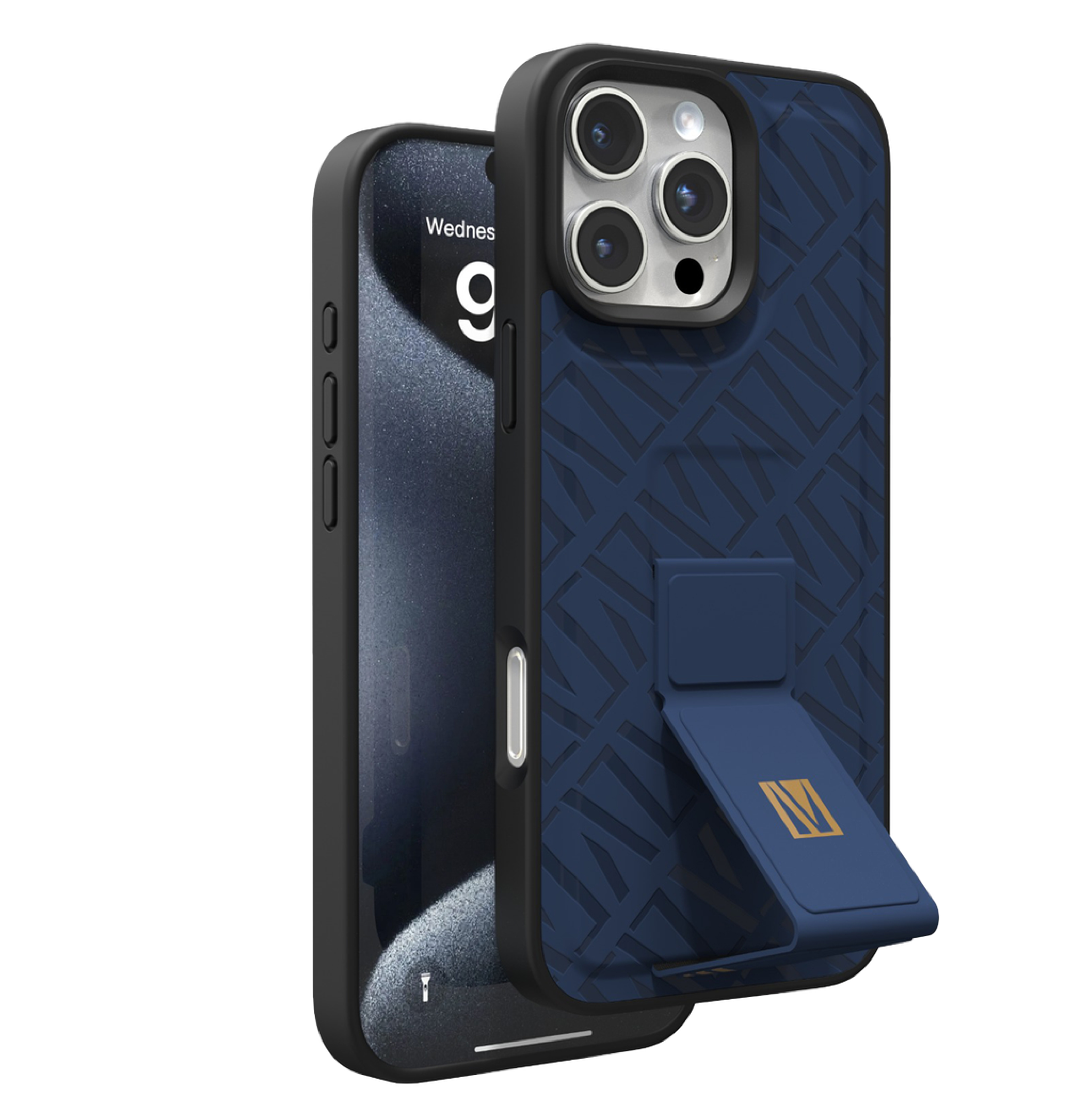 Case iPhone 16 Pro Levelo Morphix Cuero Gripstand