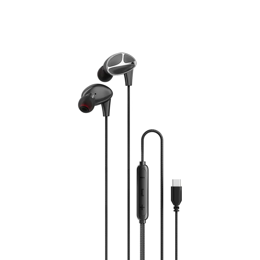 Headphones Porodo Soundtec Stereo Bass Type-C Wired Earphones PD3BWEC12
