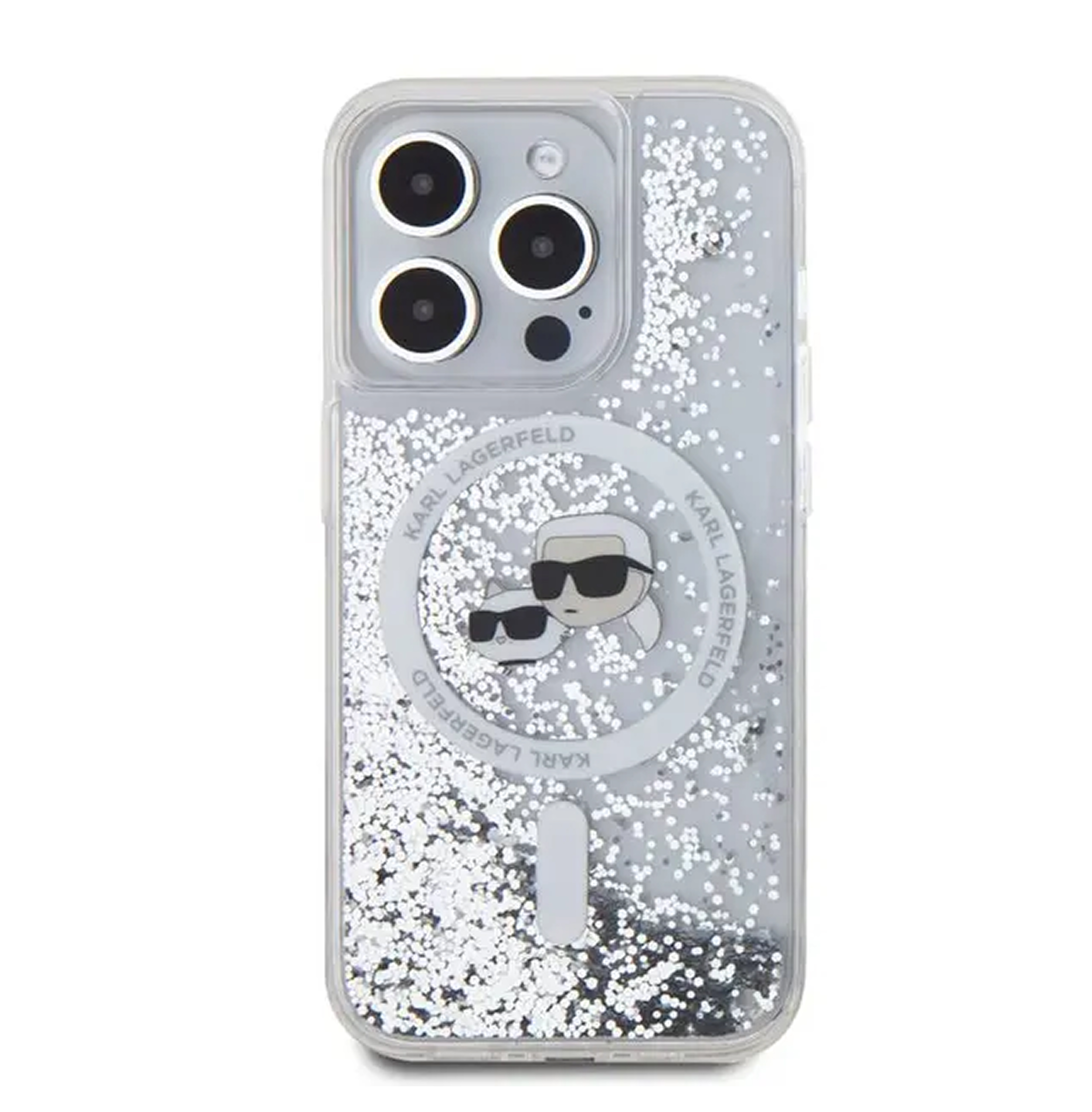 Case iPhone 16 Pro max Karl Lager Magsafe IML Glitter Karl & Chuoupette