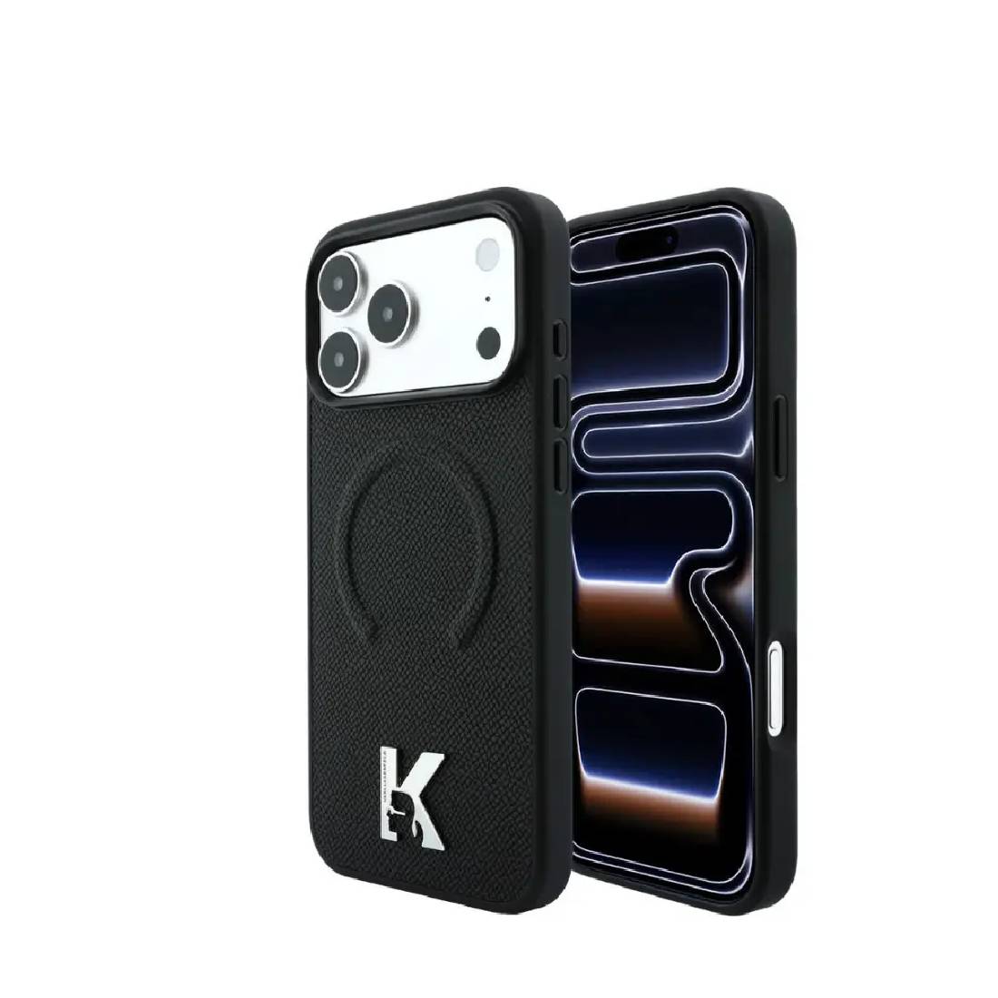 Պատյան iPhone 18 Pro Max Karl Lagerfeld Grained PU Hard Cover with Embossed Ring & Kameo Logo
