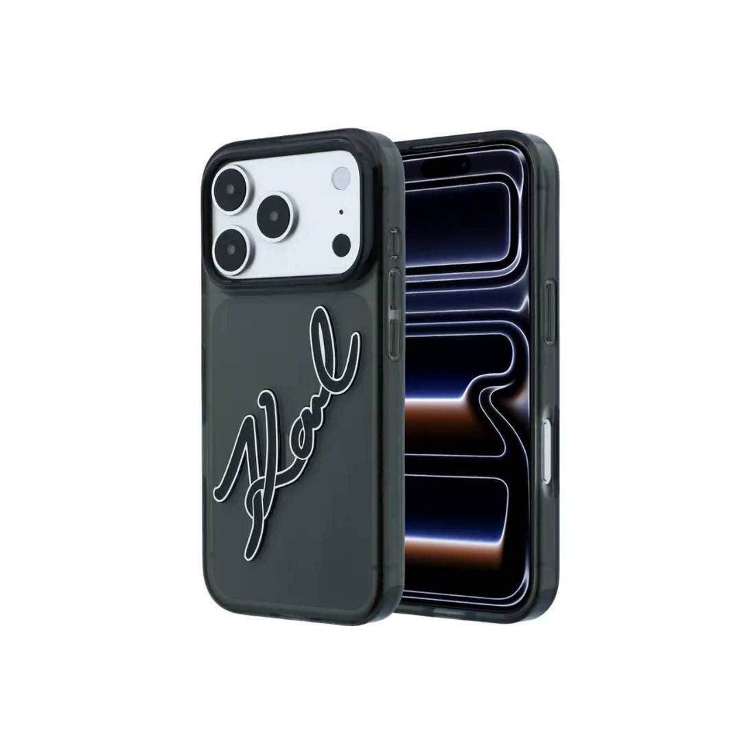 Պատյան iPhone 18 Pro Max Karl Lagerfeld IML Big Signature Resin Metal Frame