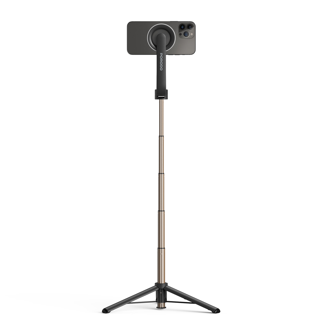 porodo Selfie stick Porodo Magnetic Selfie Stick 64.5cm Extendable with 3 Leg Tripod and Remote Control