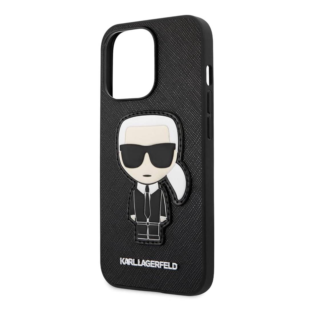 Чехол Karl Lagerfeld PU Leather Head Metal Logo For iPhone 13 Pro KLHCP13LPKMK — 2