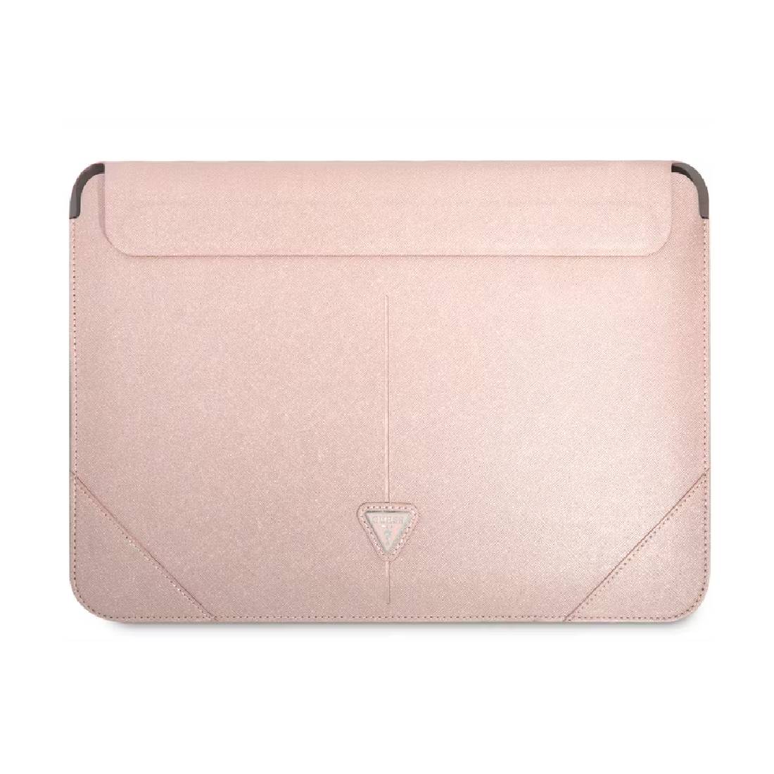 Guess Saffiano Computer Sleeve with Metal Triangle Logo 16 Protection Bag for MacBook Laptop up to 16 GUCS16PSATLG