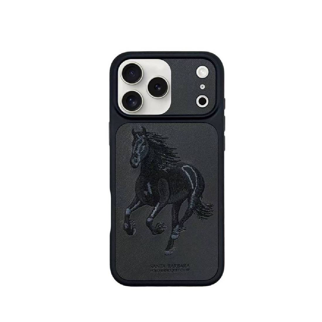 Case iPhone 17 Pro Max Santa Barbara Polo & Racquet Club Boris Series Case Elegant Horse Embroidery Design