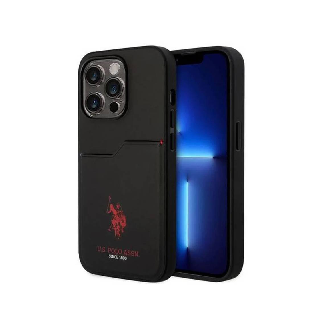 Case U.S.Polo Assn. PU Card Slot DH Hard Case for iPhone 14 Pro Max