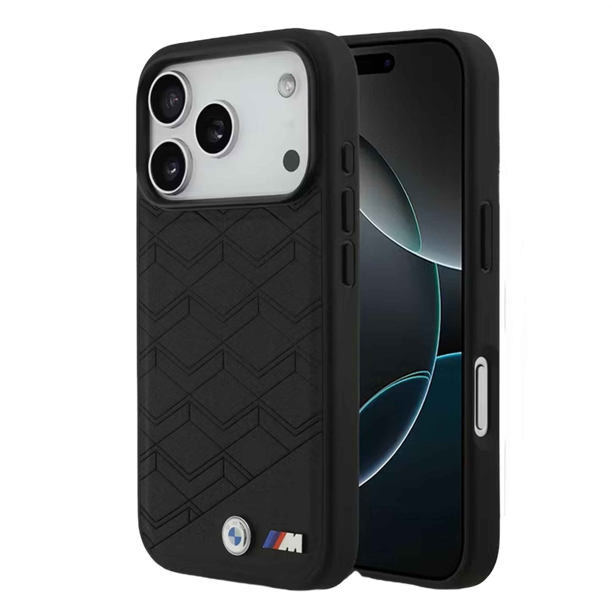 Case iPhone 17 Pro BMW Magsafe PU Seat Shaped Leather Metal Logo