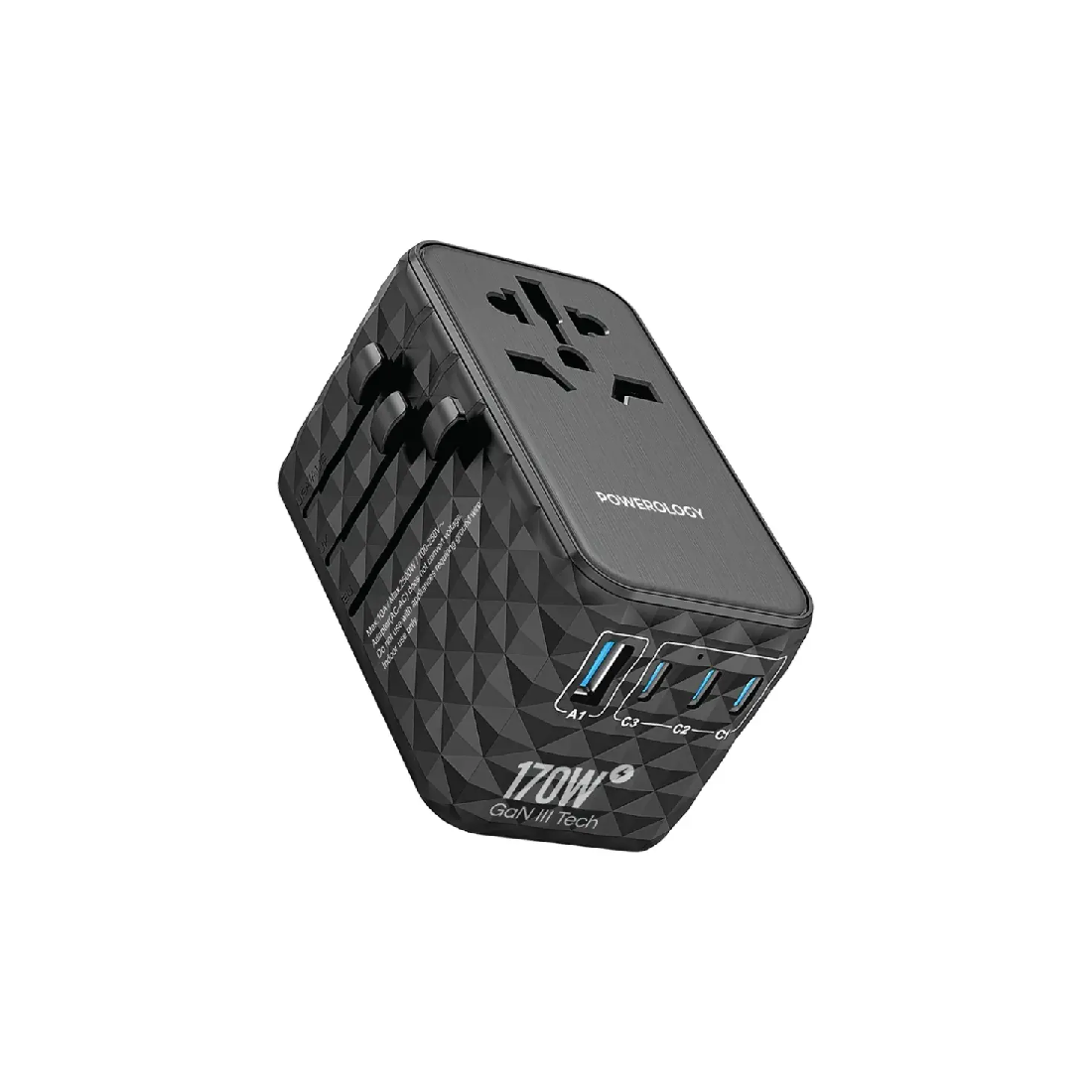 Charger Powerology 4port Fast Charging+AC GaN *3 PWCUQC042